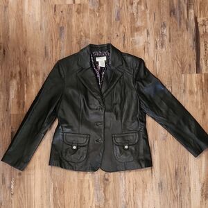 Vintage Genuine Leather Black Covington Jacket